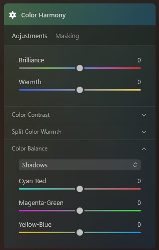 Color Harmony Module of Luminar Neo