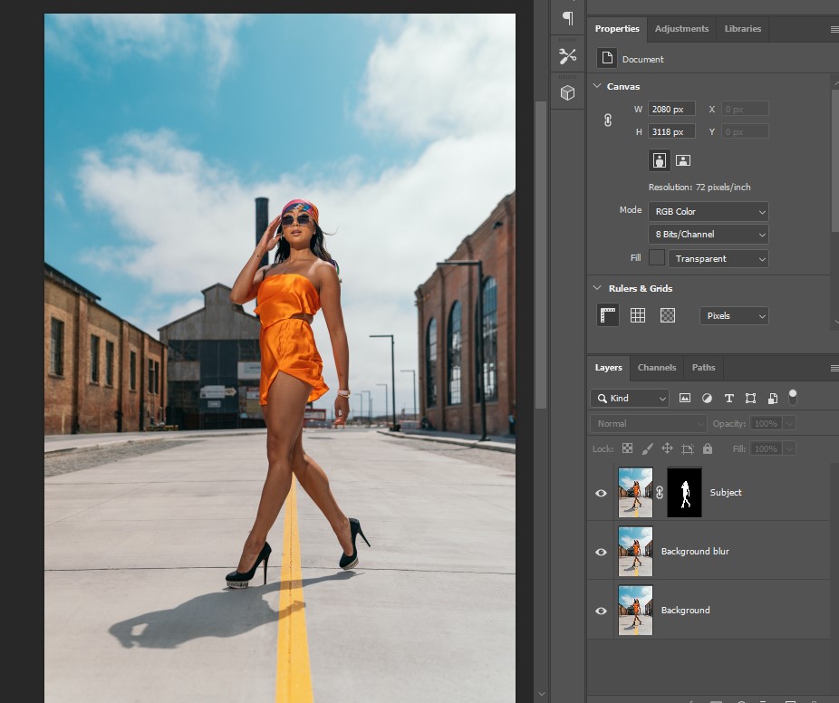Blir backgorund in Photoshop