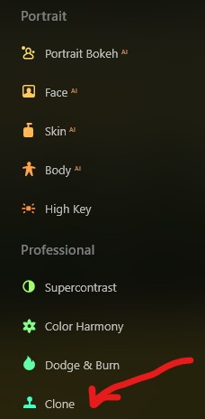 Clone Tool Location