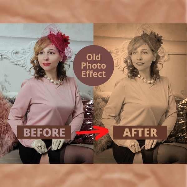 vintage effect photo, vintage photo editing